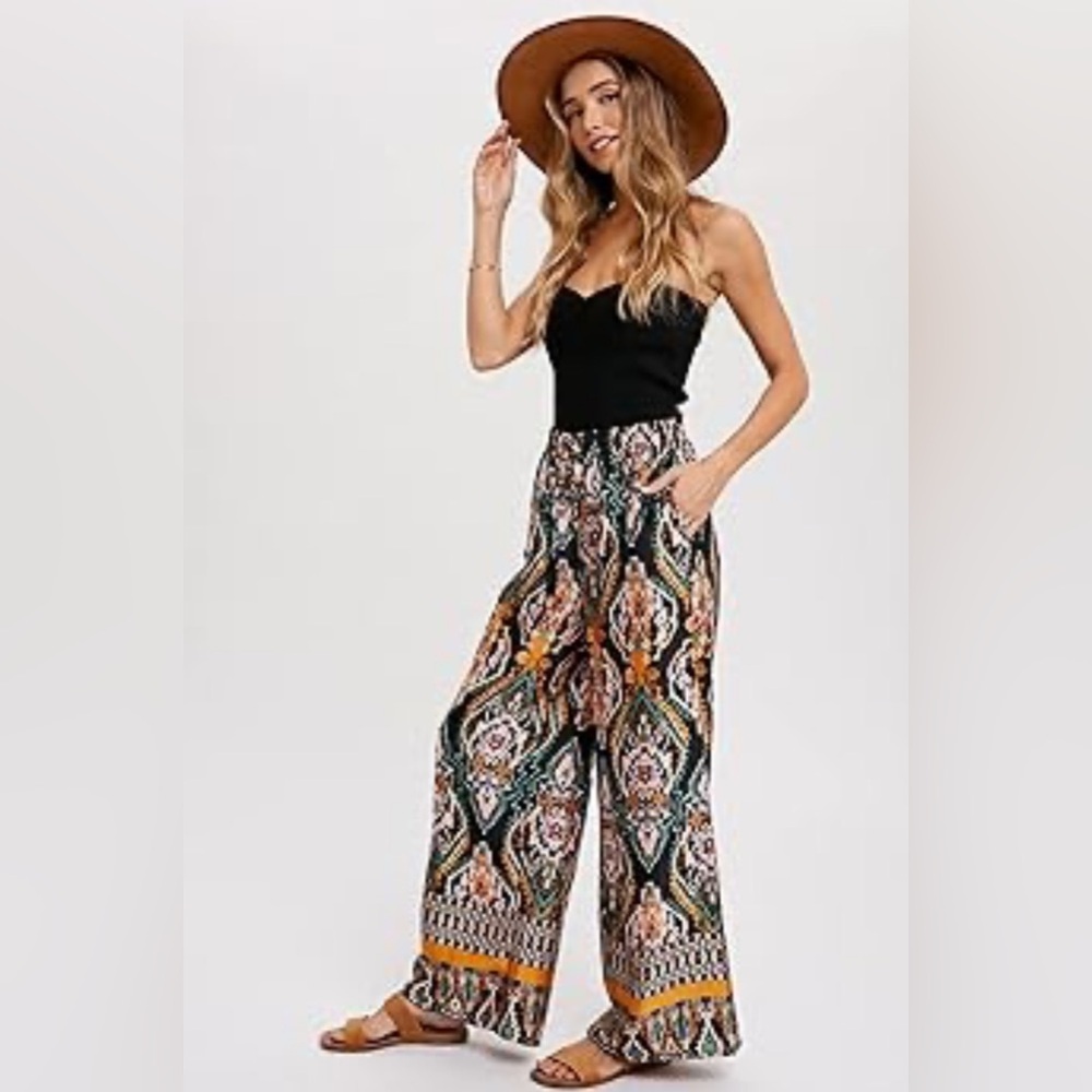 Roaman's‎ Paisley Print Pants - Multicolor